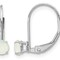 Gem And Harmony 1/3 Carat (ctw) Natural Opal Leverback Earrings in 14K White Gold